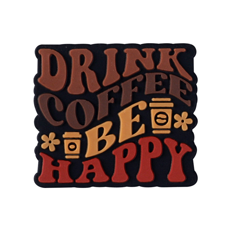 DIY Coffee letter silicone focal bead