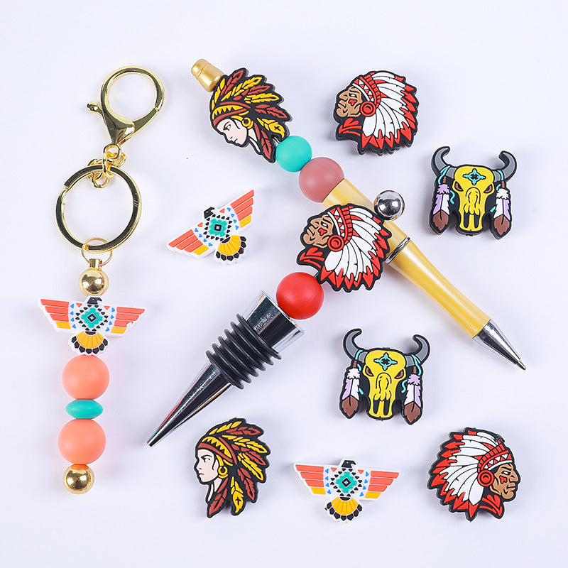 Bull head silicone focal bead