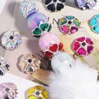 Alloy Rhinestone Flower Spacer Beads