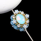 Vintage Floral Ball Zircon Magic Mirror Polymer Clay Bea