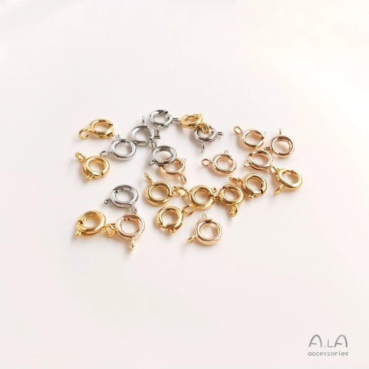 14K gold-plated 18K real gold spring buckle necklace bracelet ending lobster connection buckle DIY handmade material accessories