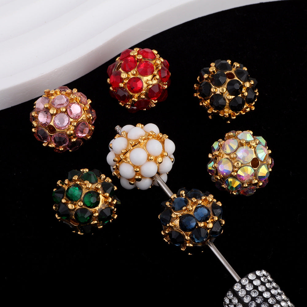 Colored Crystal Glass Alloy Beads with Straight Hole