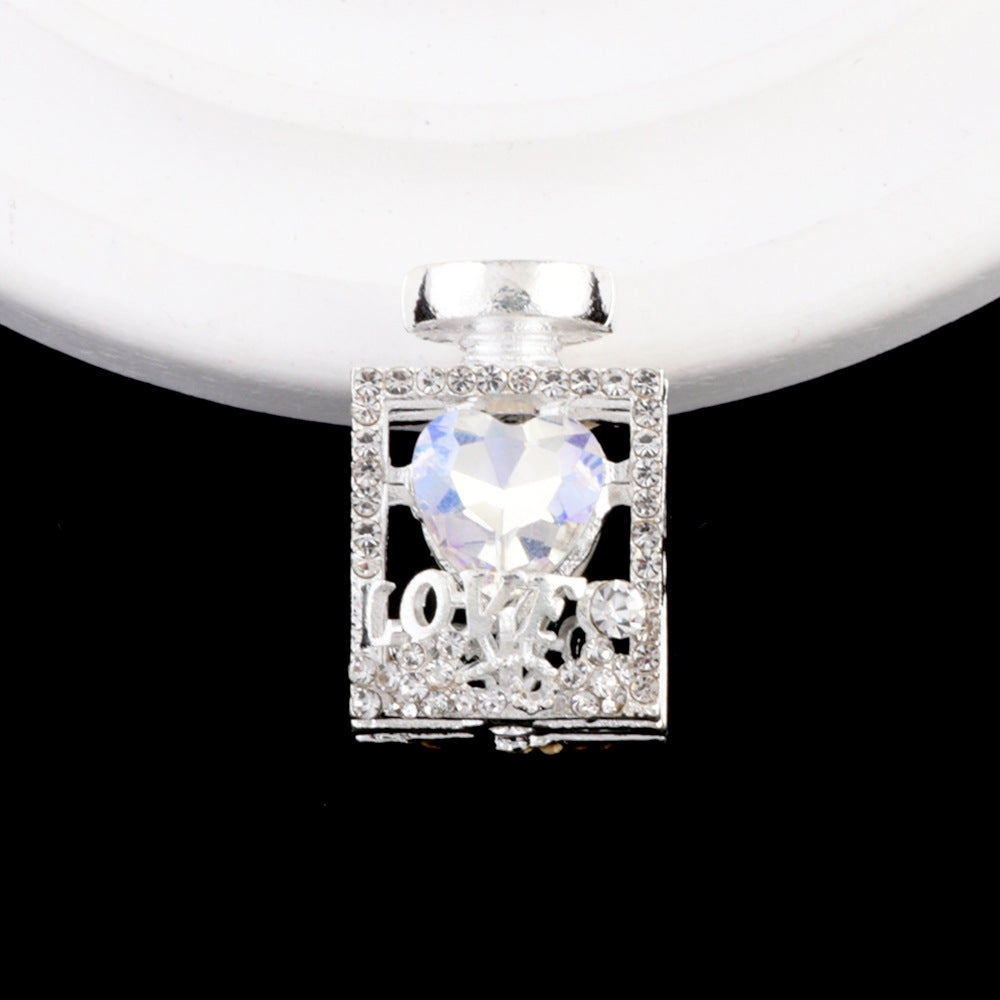 Kimhatter Mini Perfume Bottle Alloy Charm Bead with Straight Hole