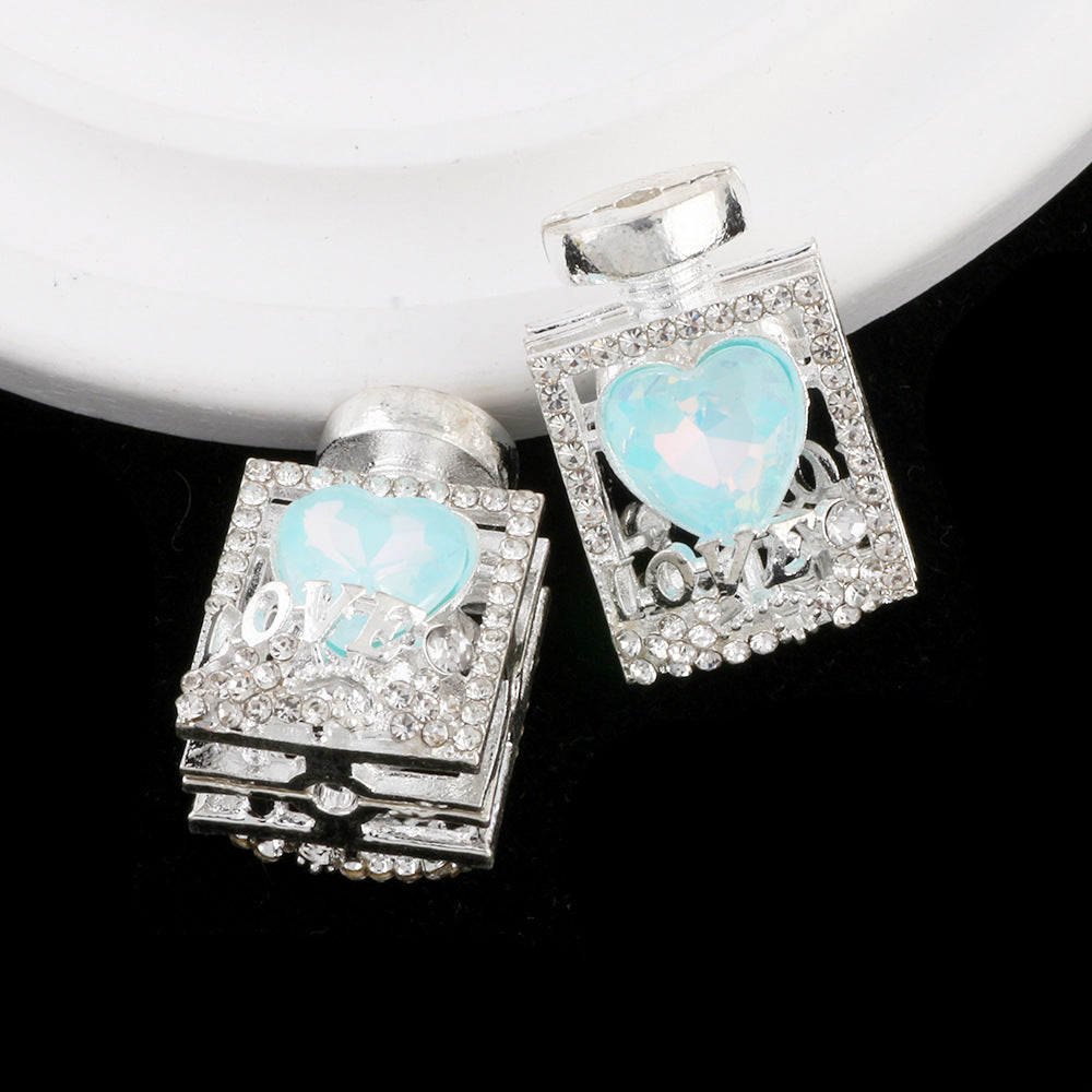 Kimhatter Mini Perfume Bottle Alloy Charm Bead with Straight Hole