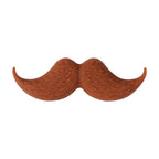 Brown and black mustache silicone focal bead