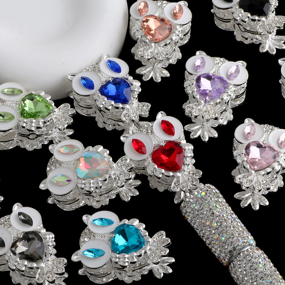 Heavy-Duty Double-Sided Owl Alloy Charm