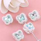 Heavy Duty Double-Sided Alloy Small Butterfly with Zircon