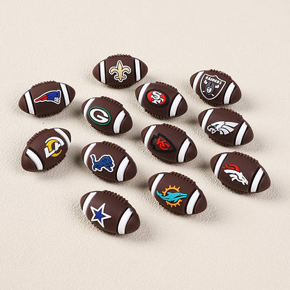 NFL Football 3D Silicone DIY Beads