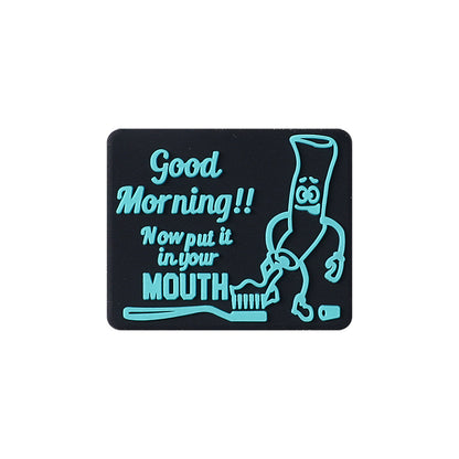 Quirky epoxy letter silicone focal bead