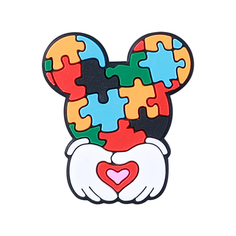 DIY Autism awareness silicone focal beads