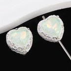 2mm Hole Silver Mocha Alloy Beads for Pen Making (Oval/Heart Shape)