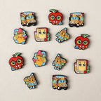 Cute apple silicone focal bead