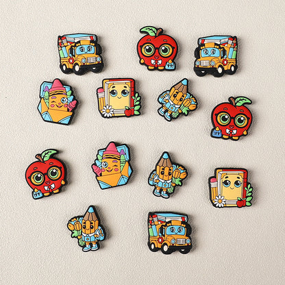 Cute apple silicone focal bead