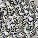 16mm NFL Football Team Beads – Double-Sided Acrylic Round Beads for Game Day Jewelry & Crafts