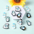 DIY Christmas snowman, penguin, polar bear silicone focal bead