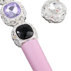 Kimhatter Silver Small Square Rhinestone Alloy Diamond Ball Bead