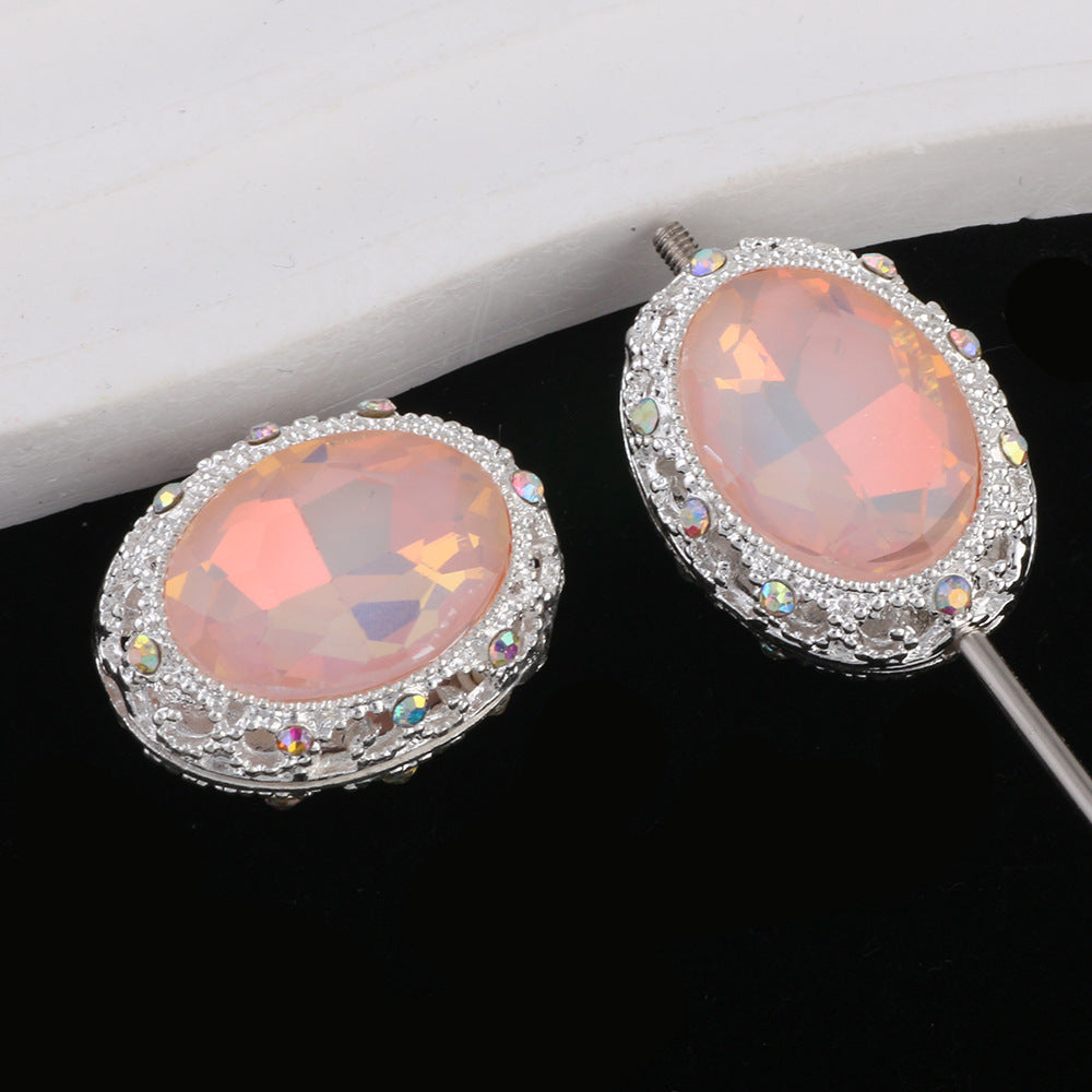 2mm Hole Silver Mocha Alloy Beads for Pen Making (Oval/Heart Shape)