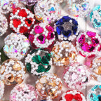 Rhinestone Heart Luxury Pearl Diamond Ball Bead