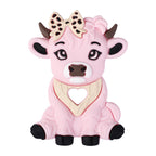 Baby cartoon highland cow, bear, unicorn, panda, dinosaur silicone focal bead