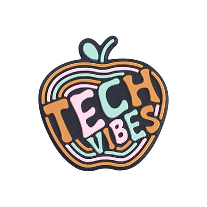 English letter inspirational silicone focal beads