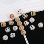 Kimhatter Nepal Heavy-Duty Alloy Pumpkin Bead with Rhinestones & Diamond Ball