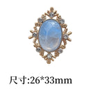 Cloud Fantasy Series Rhombus Alloy Charm with Lace Edge