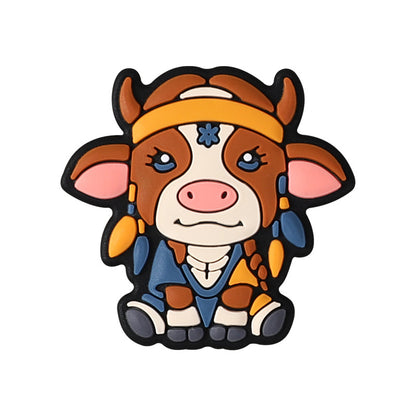 Cute colorful animal silicone focal bead