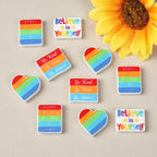 DIY Creative rainbow silicone focal beads