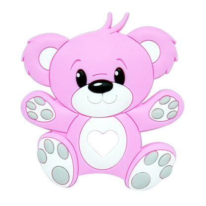 Baby cartoon highland cow, bear, unicorn, panda, dinosaur silicone focal bead