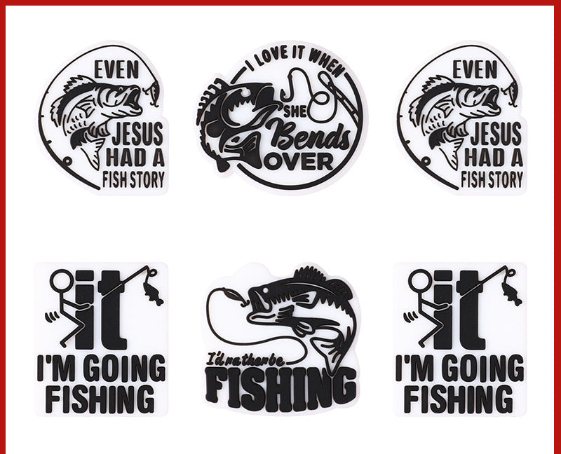 Fishing themed silicone focal beads
