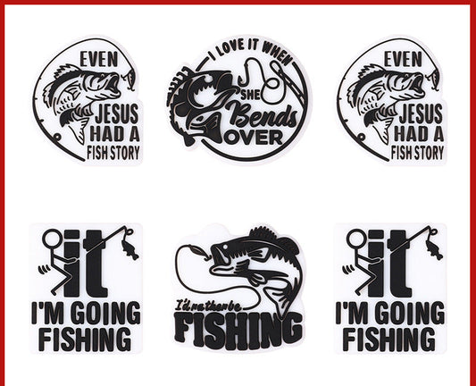 Fishing themed silicone focal beads