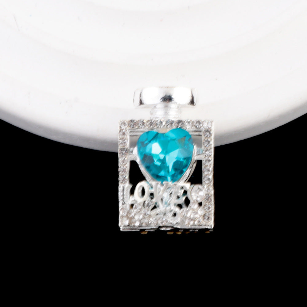 Kimhatter Mini Perfume Bottle Alloy Charm Bead with Straight Hole