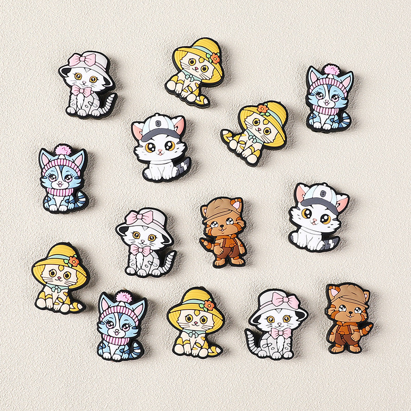 New kitten silicone focal beads