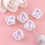Heavy Duty Double-Sided Alloy Small Butterfly with Zircon