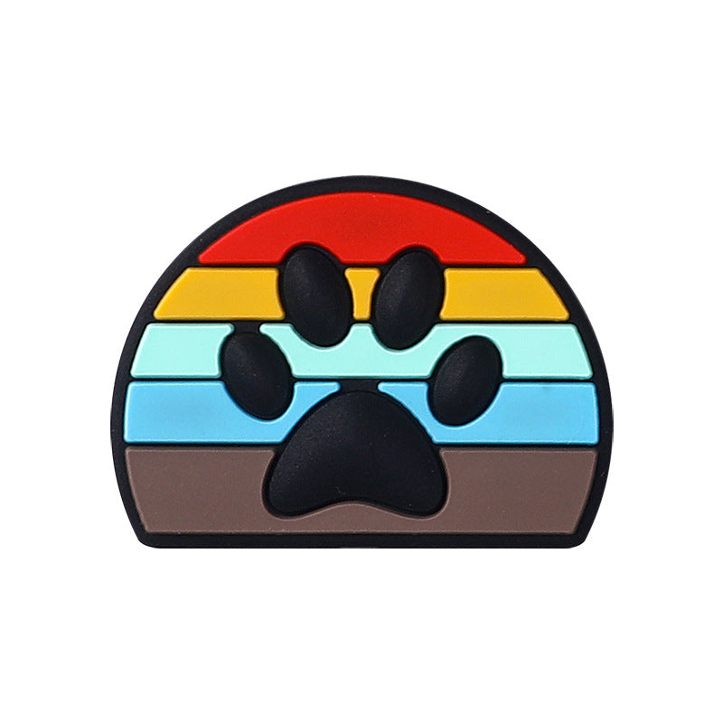 Dog shaped silicone focal bead