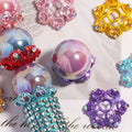 Large Micro-Set Zircon Flower Spacer with Openwork Snowflake Design