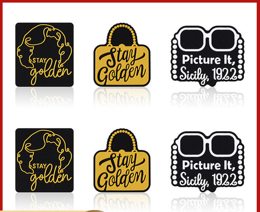 Inscription silicone focal beads