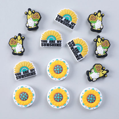 DIY Sunflower dwarf silicone focal bead