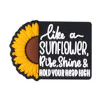 Cartoon Sunflower bee, cow silicone focal bead