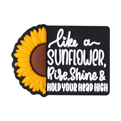 Cartoon Sunflower bee, cow silicone focal bead