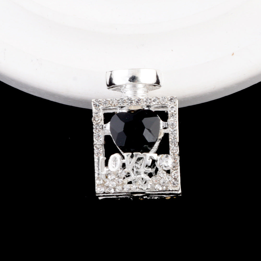 Kimhatter Mini Perfume Bottle Alloy Charm Bead with Straight Hole