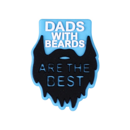 Father's day themed silicone focal beads