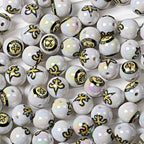 16mm NFL Football Team Beads – Double-Sided Acrylic Round Beads for Game Day Jewelry & Crafts
