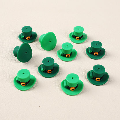 Green Hat silicone focal beads