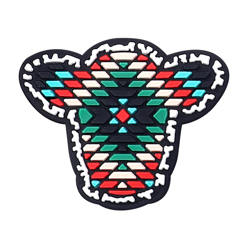 Cartoon highland cow silicone focal beads