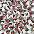 16mm NFL Football Team Beads – Double-Sided Acrylic Round Beads for Game Day Jewelry & Crafts