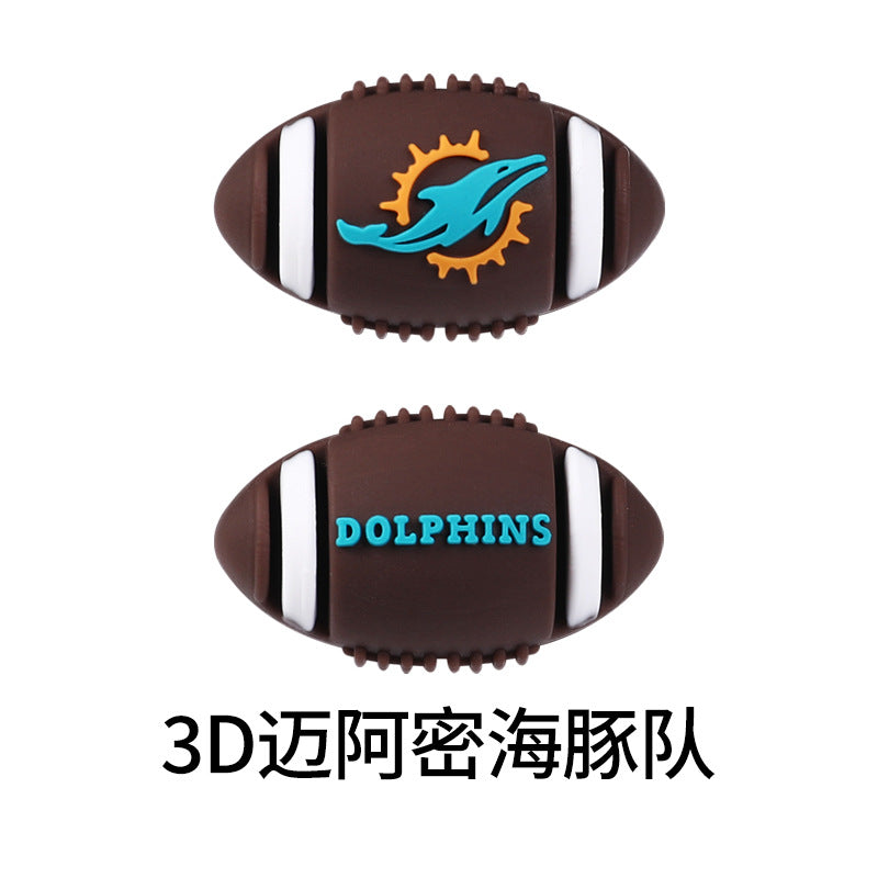 NFL Football 3D Silicone DIY Beads