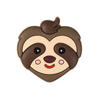 Cute cartoon animal head silicone focal bead