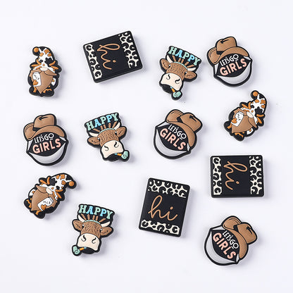 DIY Silly cow silicone focal bead