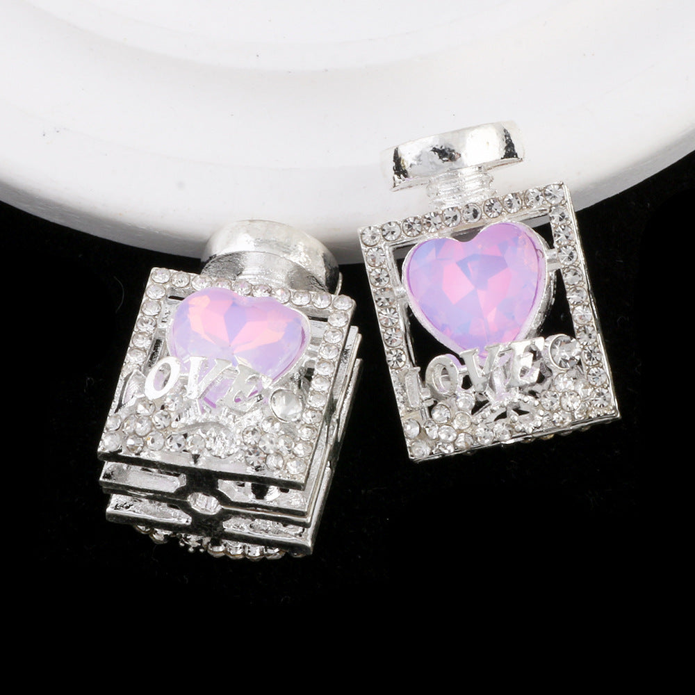Kimhatter Mini Perfume Bottle Alloy Charm Bead with Straight Hole